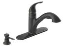 1.5 gpm Single Lever Handle Deckmount Kitchen Sink Faucet 3/8 in. Compression Connection in Mediterranean Bronze