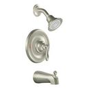 2-Hole Tub and Shower Faucet with Single Lever Handle in Spot Resist Brushed Nickel