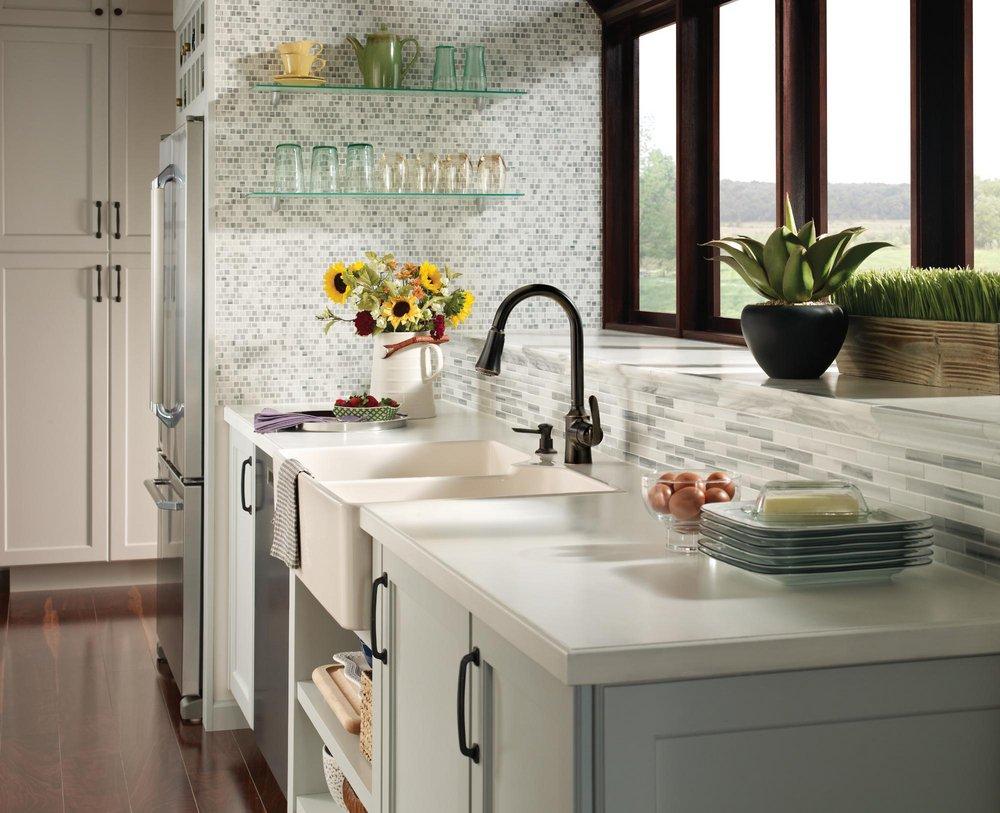 Moen Mediterranean Bronze Single Handle Pull Down Kitchen Faucet 