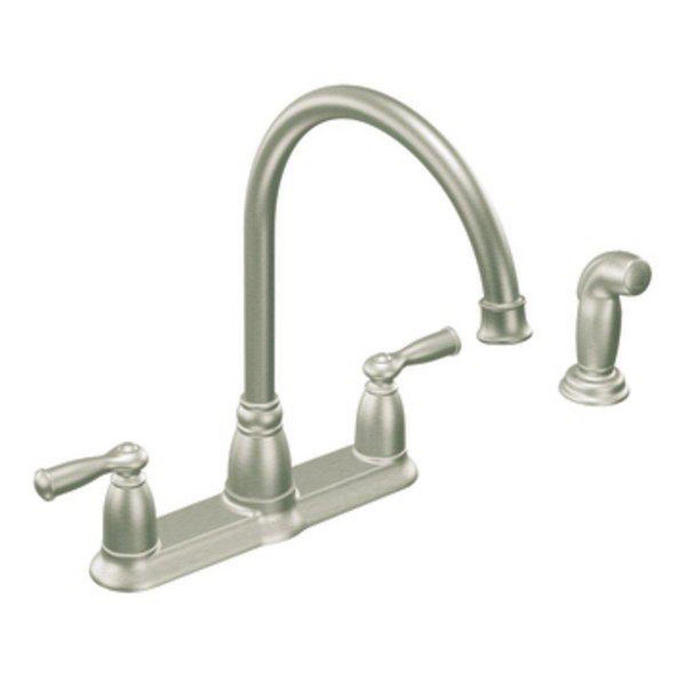 Moen Spot Resist&trade; Stainless Two Handle Kitchen Faucet 