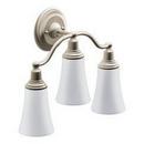 Moen Brushed Nickel 3-Globe Light Fixture 