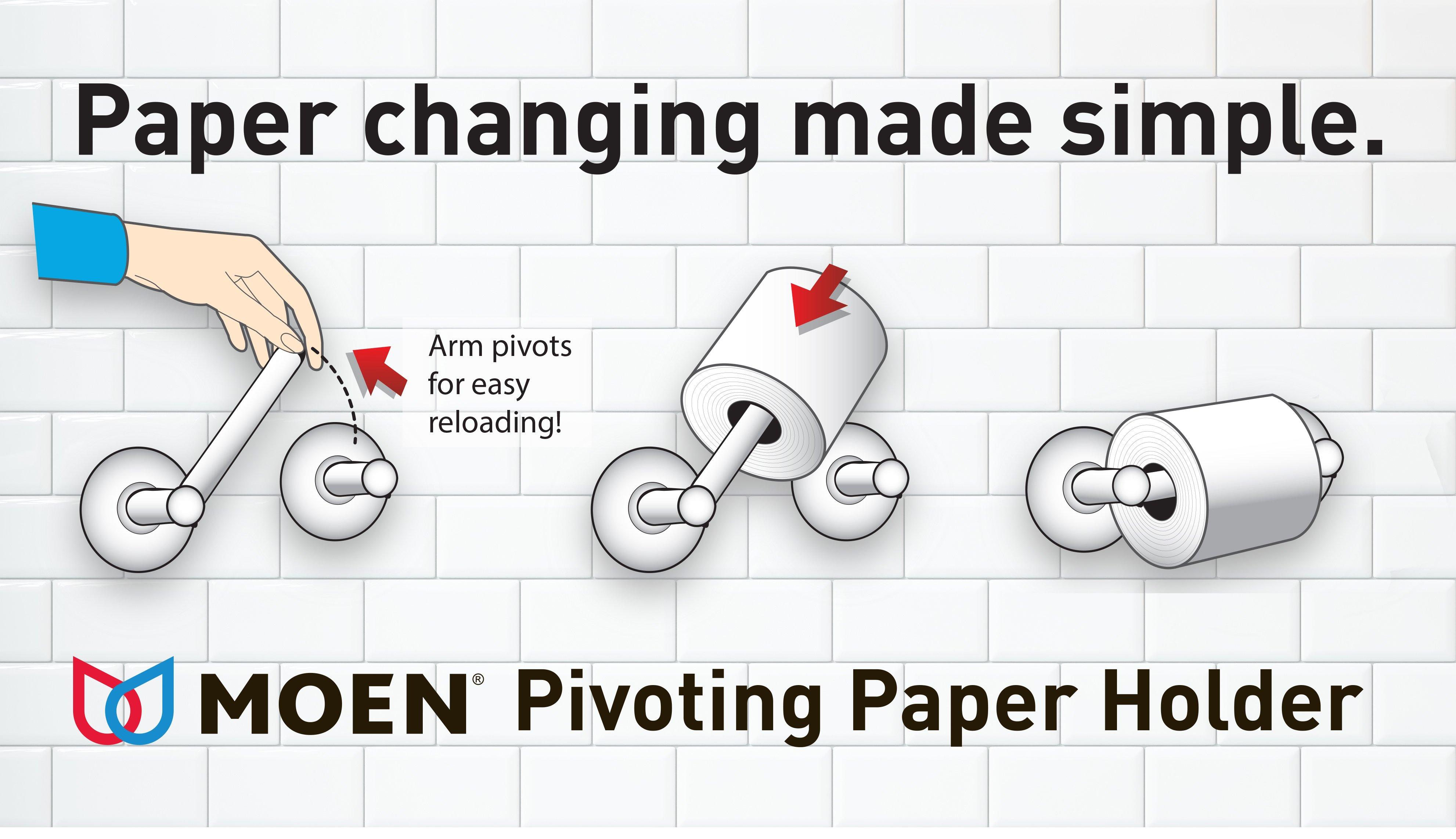 Moen Polished Chrome Wall Mount Toilet Tissue Holder 