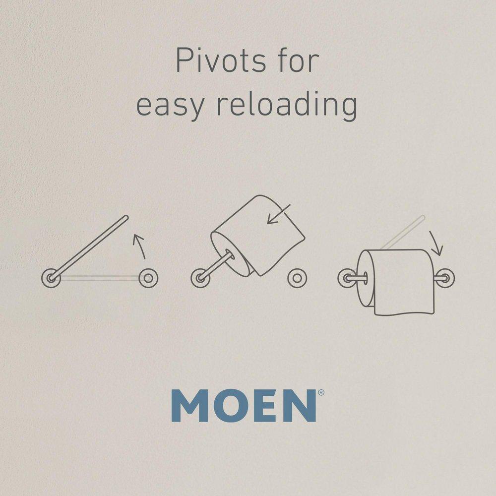 Moen Polished Chrome Pivoting Toilet Tissue Holder 