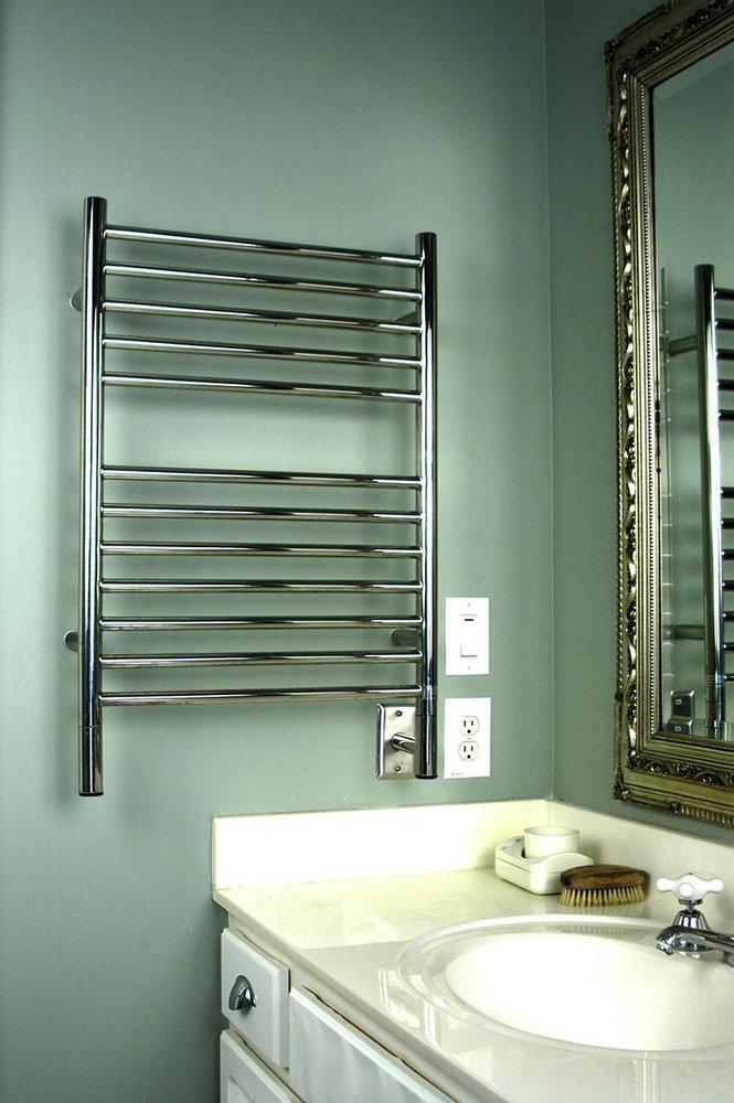 Amba Products Brushed Stainless Steel 20-1/2 x 31-3/4 in. Wall Mount Towel Warmer 