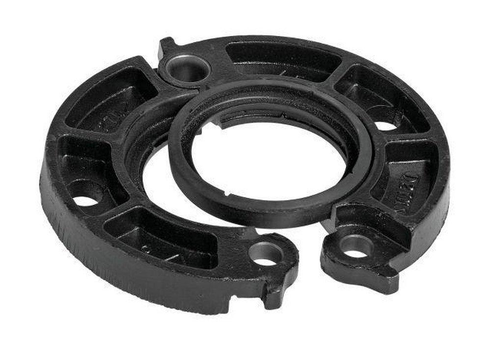Victaulic Black Grooved x Flanged 300 psi Domestic Painted Ductile Iron Flange Adapter with EPDM Gasket 