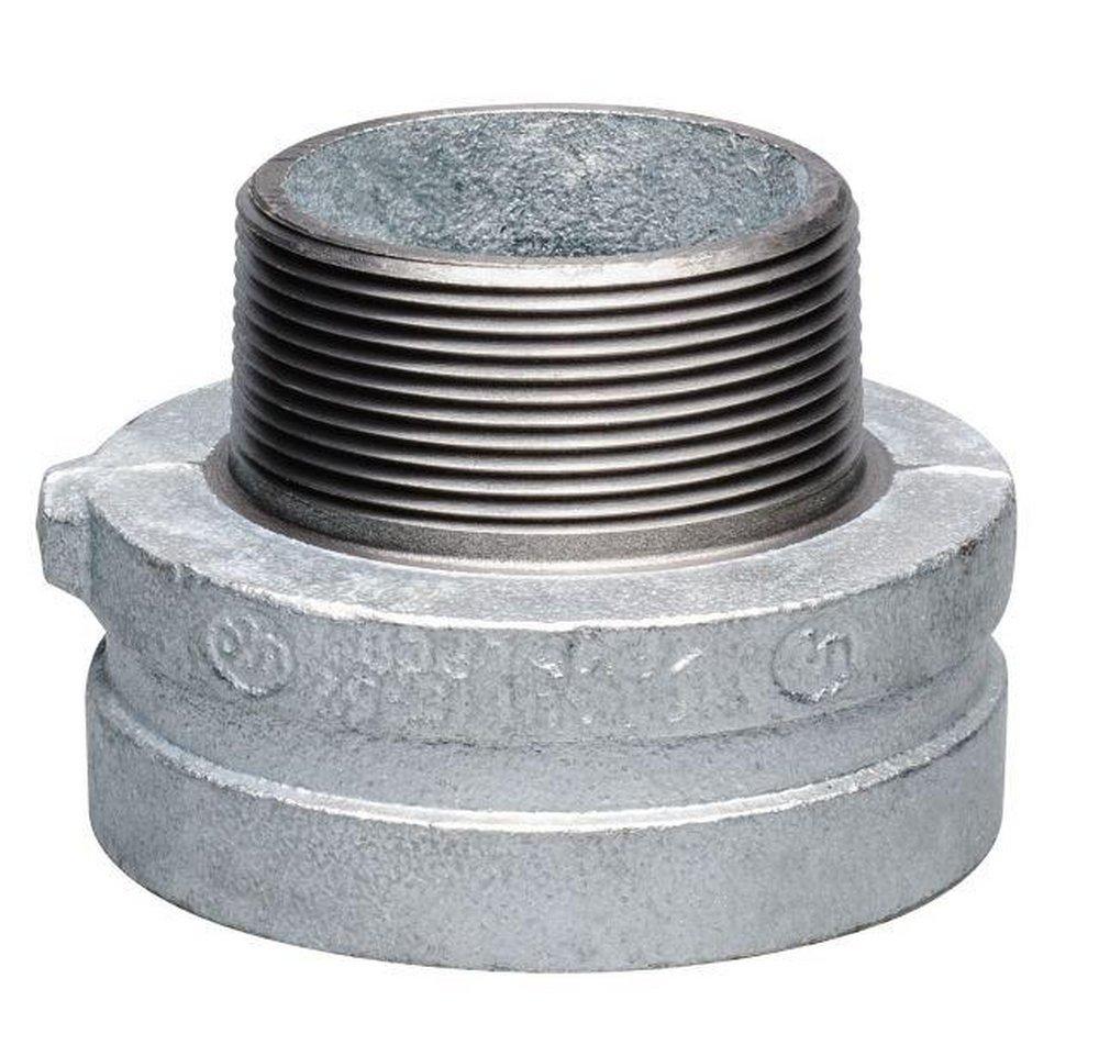 4 X 2-1/2 Galvanized Grooved X Thread Concentric Reducer 52 