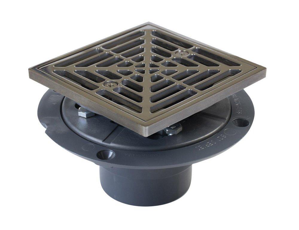 Sioux Chief Grey Inside Caulk Plastic Stainless Steel Shower Drain 