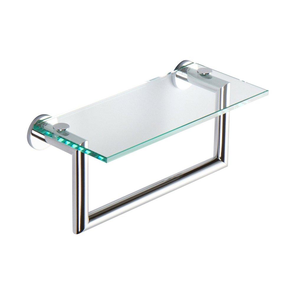 Ginger Polished Chrome 12 in. Shelf with Towel Bar 