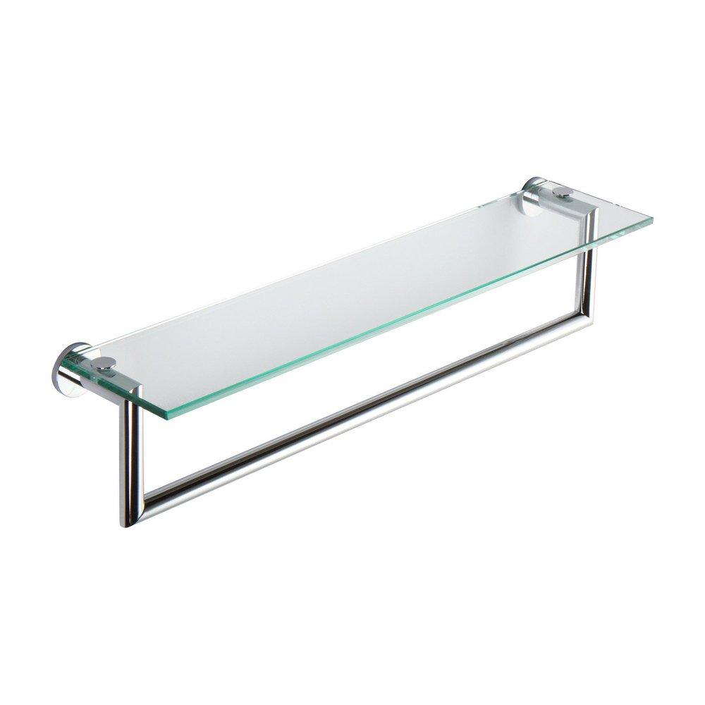 Ginger Polished Chrome 24 in. Shelf with Plain Towel Bar 