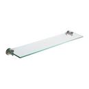 Ginger Satin Nickel 24 in. Brass and Glass Bathroom Shelf 