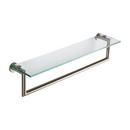 24 in. Shelf with Plain Towel Bar in Satin Nickel