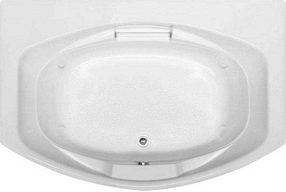 Hydro Systems White 72 x 48 in. Oval in Rectangle Whirlpool Bathtub with Combo System and Rear Drain 