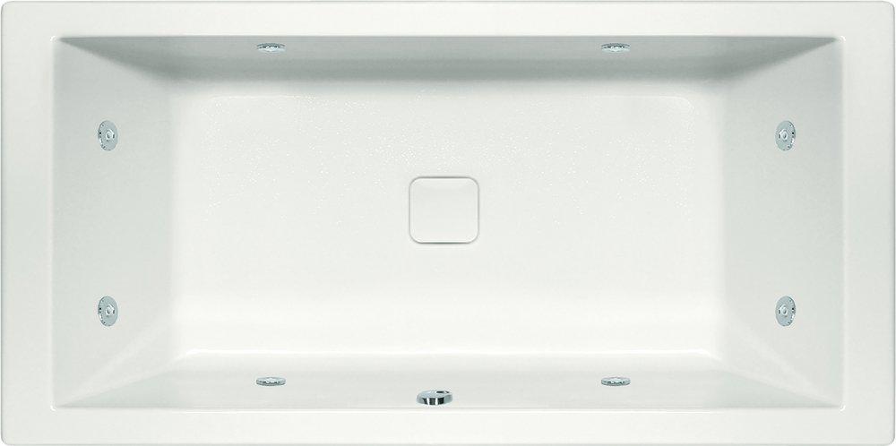 Hydro Systems White 72 x 42 in. Whirlpool Drop-In Bathtub with Center Drain 