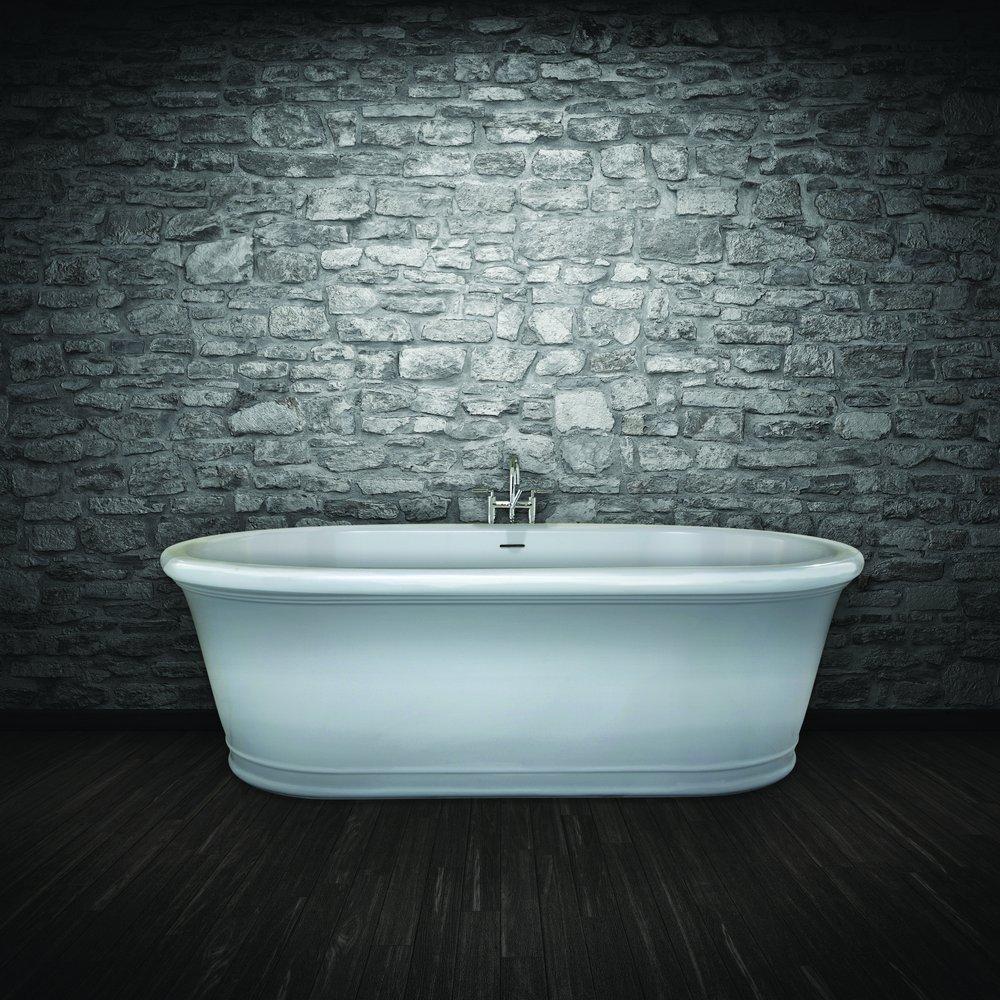 Hydro Systems White 60 x 32 in. Drop-In Bathtub with Center Drain 