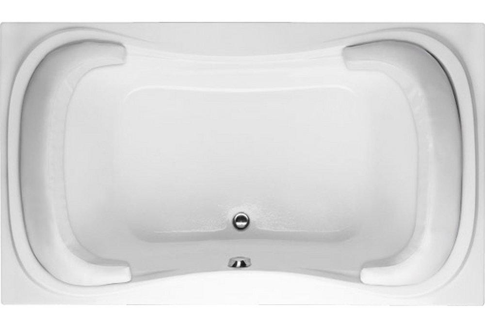 Hydro Systems White 72 x 42 in. Combo Drop-In Bathtub with Center Drain 