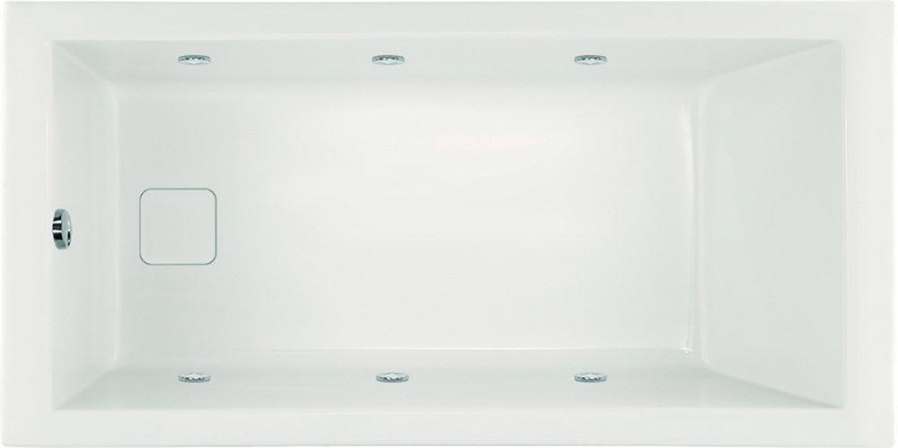 Hydro Systems White 60 x 30 in. Whirlpool Drop-In Bathtub with End Drain 