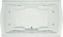 Hydro Systems Bone 72 x 42 in. Combo Drop-In Bathtub with Center Drain and with Side Drain 