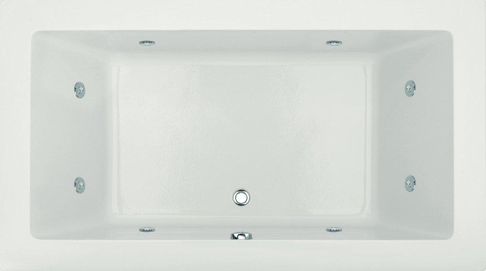 Hydro Systems Bone 73 x 41 in. Combo Drop-In Bathtub with Center Drain and with Side Drain 