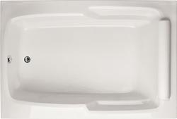 66 x 48 in. Combo Drop-In Bathtub with End Drain in Bone