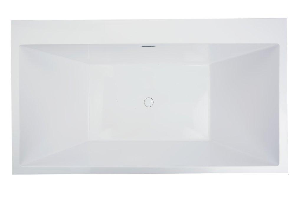 Hydro Systems White 72 x 32 in. Combo Drop-In Bathtub with Center Drain 