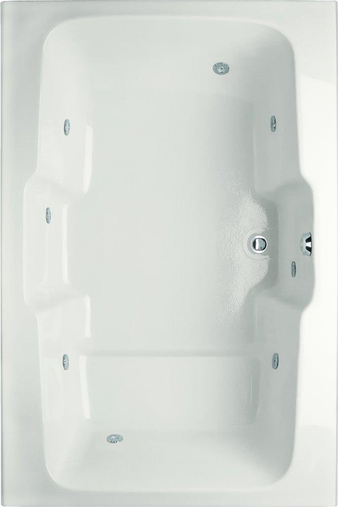 Hydro Systems White 72-1/2 x 48 in. Combo Drop-In Bathtub with Center Drain 