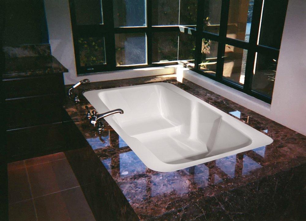 Hydro Systems White 72-1/2 x 48 in. Combo Drop-In Bathtub with Center Drain 