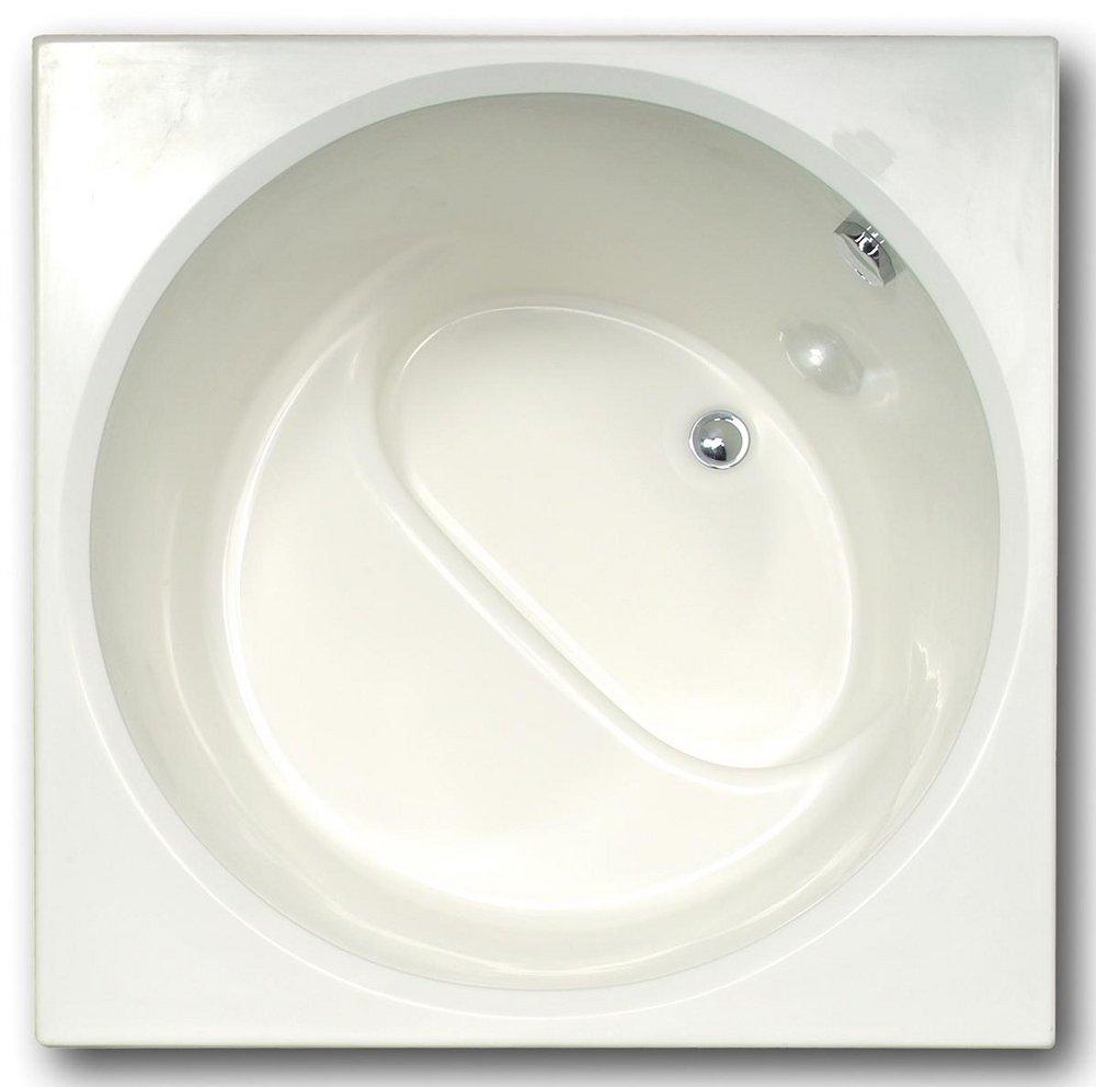 Hydro Systems White 40 x 40 in. Soaker Drop-In Bathtub with Center Drain 