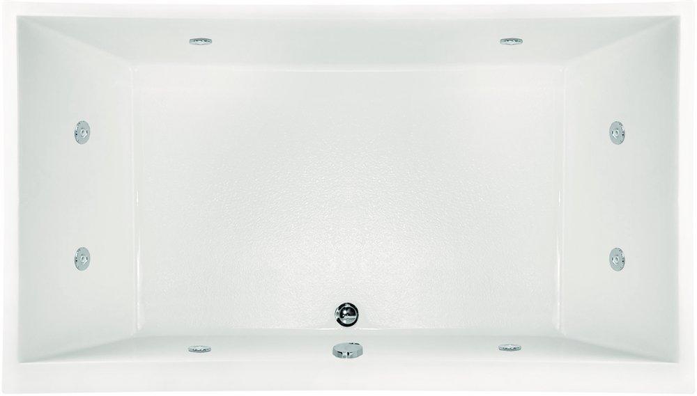 Hydro Systems Biscuit 86 x 50 in. Combo Drop-In Bathtub with Center Drain and with Side Drain 