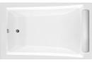 70 x 43 in. Soaker Drop-In Bathtub with End Drain in White