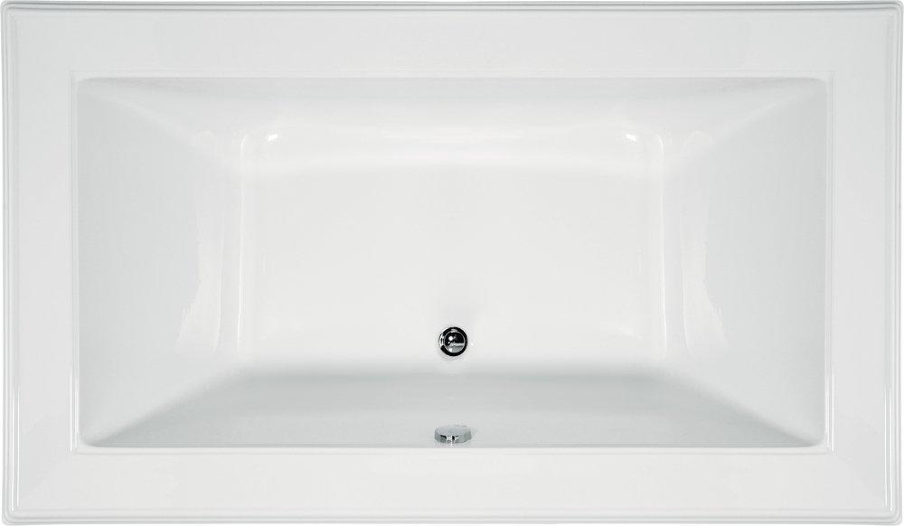 Hydro Systems Bone 66 x 42 in. Soaker Drop-In Bathtub with Center Drain and with Side Drain 