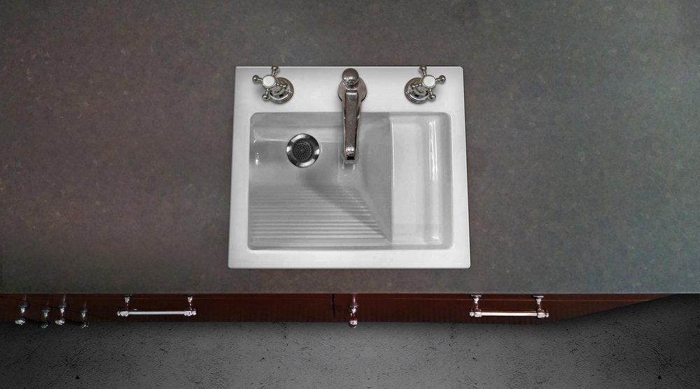 Hydro Systems Biscuit Delicate Touch Laundry Sink 