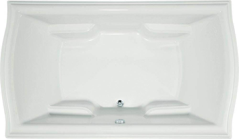 Hydro Systems Bone 72 x 42 in. Soaker Drop-In Bathtub with Center Drain and with Side Drain 