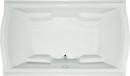 Hydro Systems Bone 72 x 42 in. Soaker Drop-In Bathtub with Center Drain and with Side Drain 