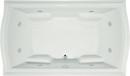72 x 42 in. Whirlpool Drop-In Bathtub with Center Drain and with Side Drain in Bone
