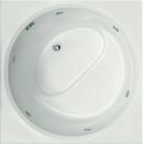 Hydro Systems Biscuit 40 x 40 in. Whirlpool Drop-In Bathtub with Center Drain and with Side Drain 