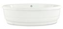 72 x 44 in. Oval Whirlpool Bathtub with Rear Center Drain in White