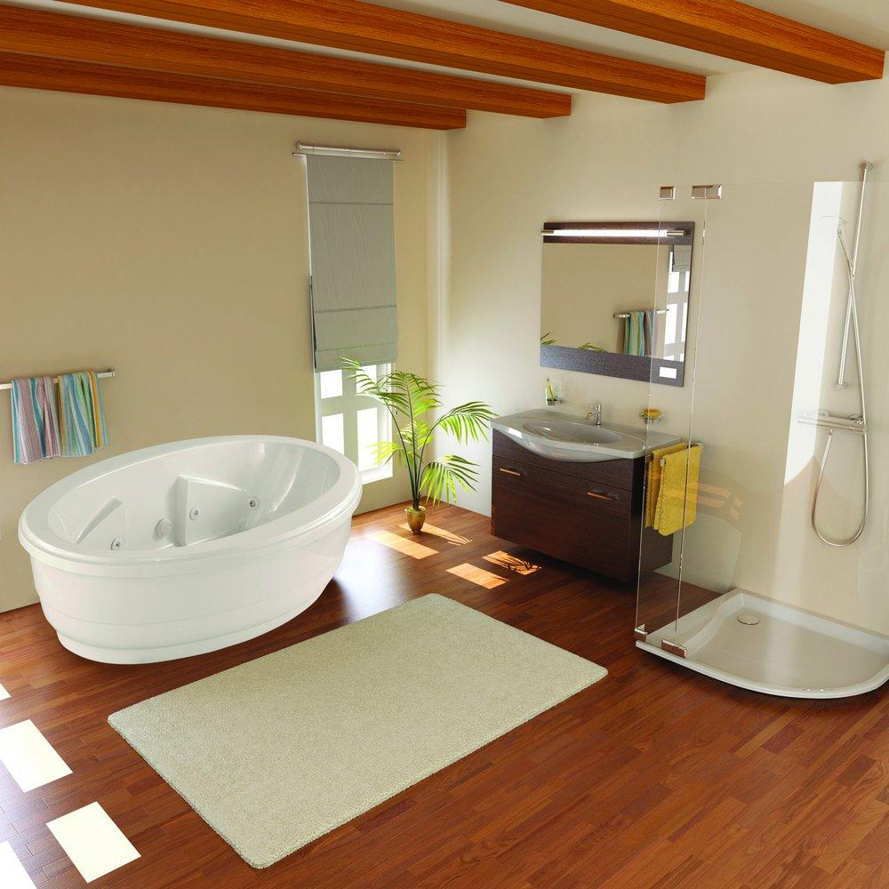 Hydro Systems White 90 gal Freestanding Whirlpool Tub 