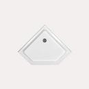 Hydro Systems White Neo Angle Shower Base with Corner Drain 