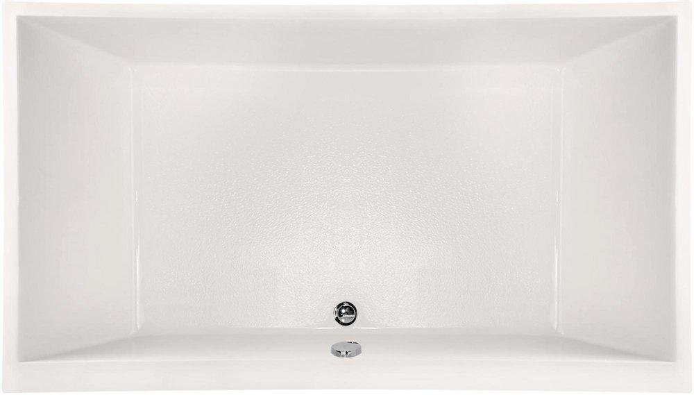 Hydro Systems Bone 74 x 38 in. Combo Drop-In Bathtub with Center Drain and with Side Drain 