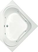 Hydro Systems Bone 55 x 55 in. Combo Drop-In Bathtub with Center Drain and with Side Drain 