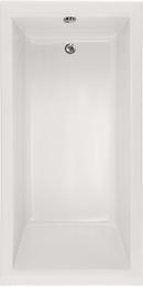 72 x 32 in. Soaker Drop-In Bathtub with End Drain in White