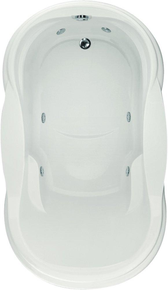 Hydro Systems White 72-1/2 x 42 in. Whirlpool Drop-In Bathtub with End Drain 