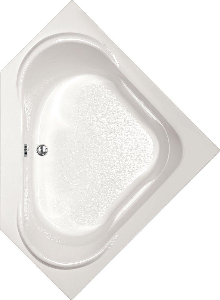 Hydro Systems Biscuit 55 x 55 in. Acrylic Corner Soaking Tub with End and Off Center Drain 