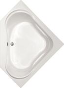Hydro Systems Biscuit 55 x 55 in. Acrylic Corner Soaking Tub with End and Off Center Drain 