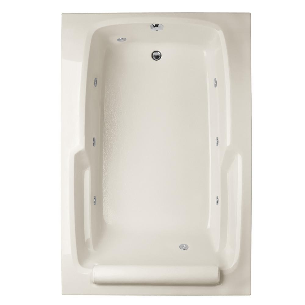 Hydro Systems Bone 60 x 48 in. Combo Drop-In Bathtub with End Drain 