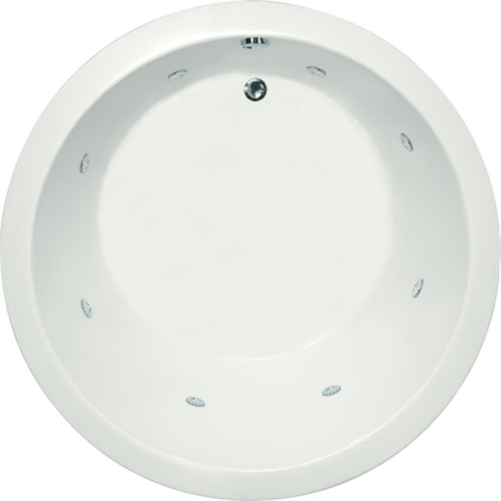 Hydro Systems White 69-1/2 x 69-1/2 in. Whirlpool Drop-In Bathtub with End Drain 