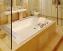 66 x 48 in. Combo Drop-In Bathtub with End Drain in White