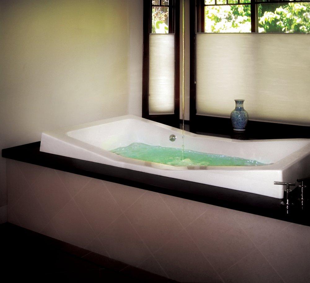 Hydro Systems White 72 x 48 in. Air Bath Drop-In Bathtub with Center Drain 