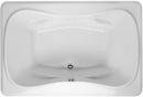 72 x 48 in. Air Bath Drop-In Bathtub with Center Drain in White