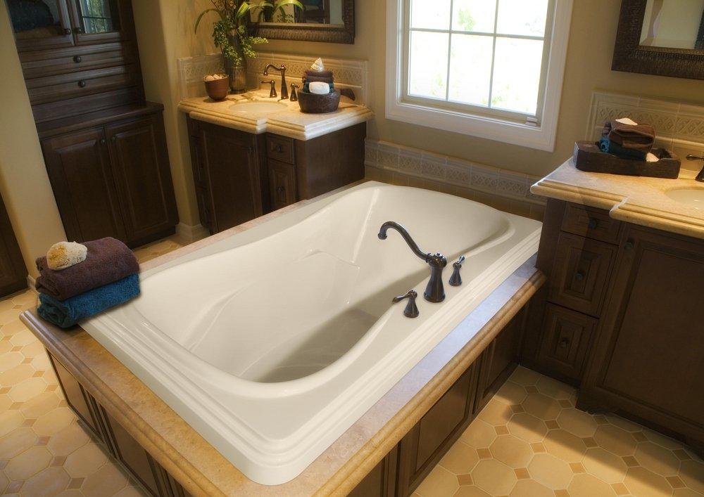 Hydro Systems White 72 x 48 in. Air Bath Drop-In Bathtub with Center Drain 